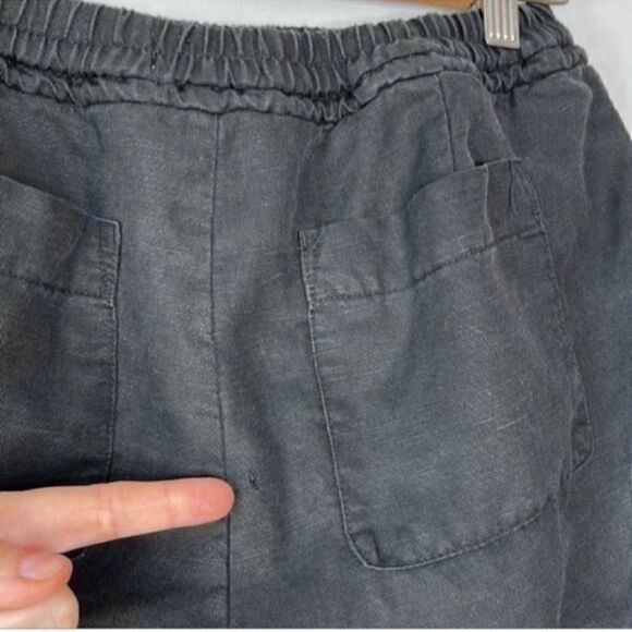 Linen Blend Aritzia Shorts Community Habitus Black - Picture 7 of 7